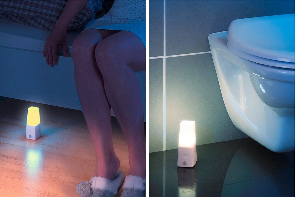 Sidebilde av LED undersengslys med bevegelsessensor 2-delt sett batteridrevet