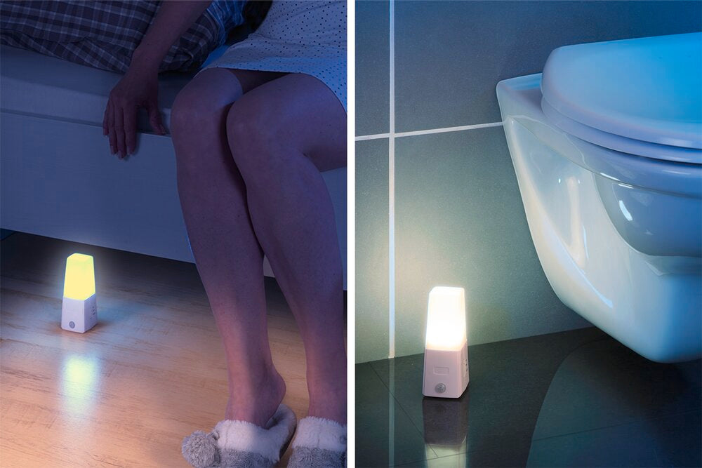 LED undersengslys med bevegelsessensor batteridrevet Maximex montert under seng