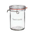 Lock-Eat norgesglass med lokk 1 liter glass Luigi Bormioli forfra