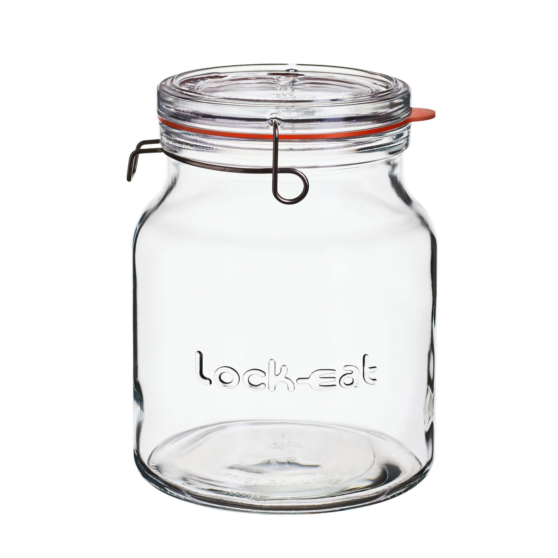 Lock-Eat norgesglass med lokk 2 liter glass - Luigi Bormioli forfra