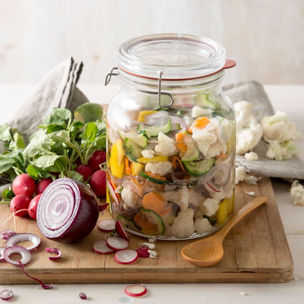 Lock-Eat norgesglass med lokk 2 liter glass - Luigi Bormioli bakside