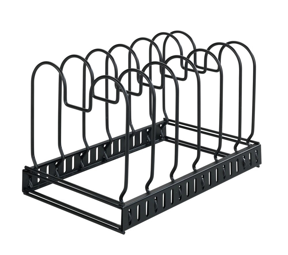 Lokk- og panneholder uttrekkbar metall svart - Wenko forfra