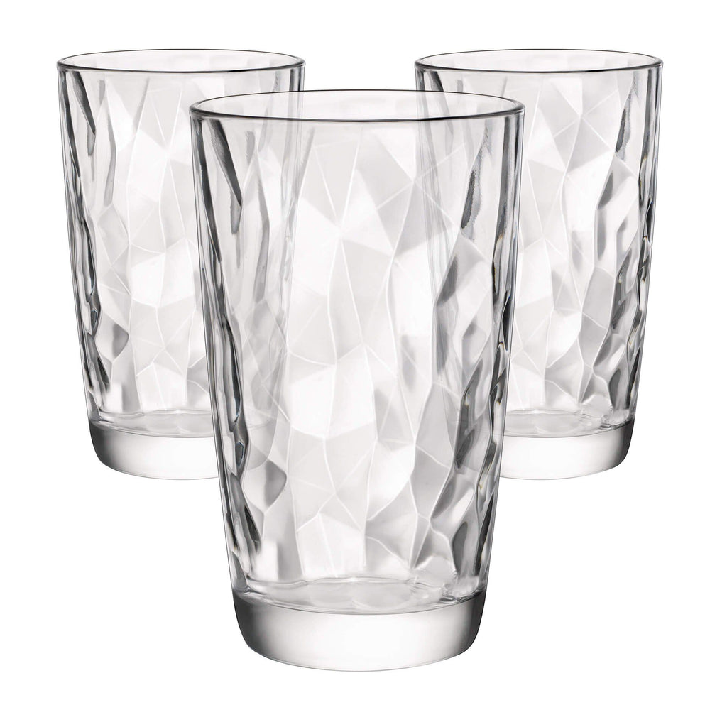 Longdrinkglass Diamond 470 ml 3-delt sett forfra
