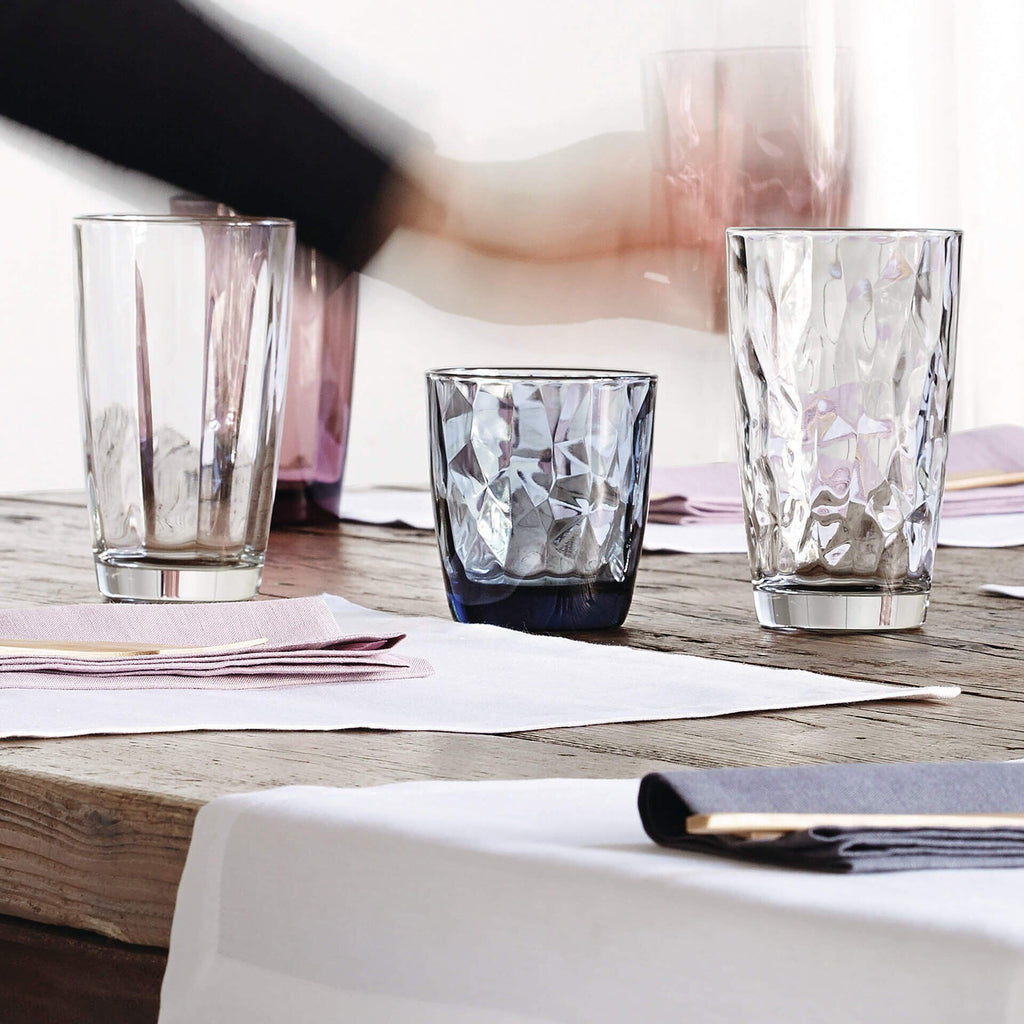 Longdrinkglass Diamond 470 ml 3-delt sett detalj med diamantmønster