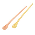 Longdrinkskjeer 8 stk 22 cm gul/oransje plast forfra