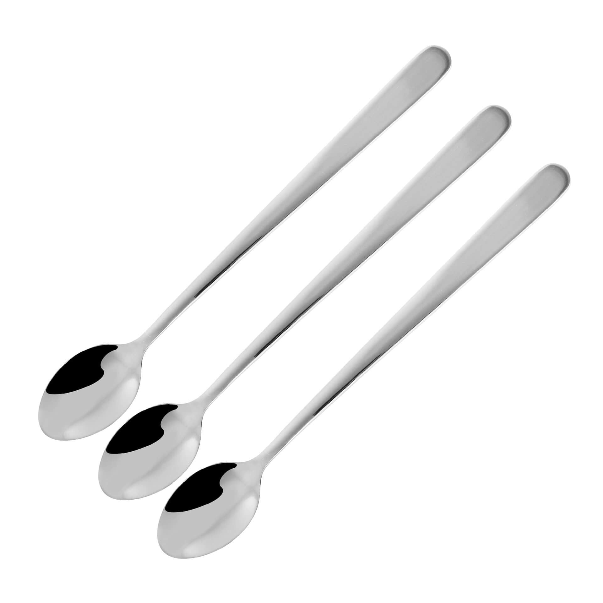 Longdrinkskjeer rustfritt stål 20 cm 3 stk forfra