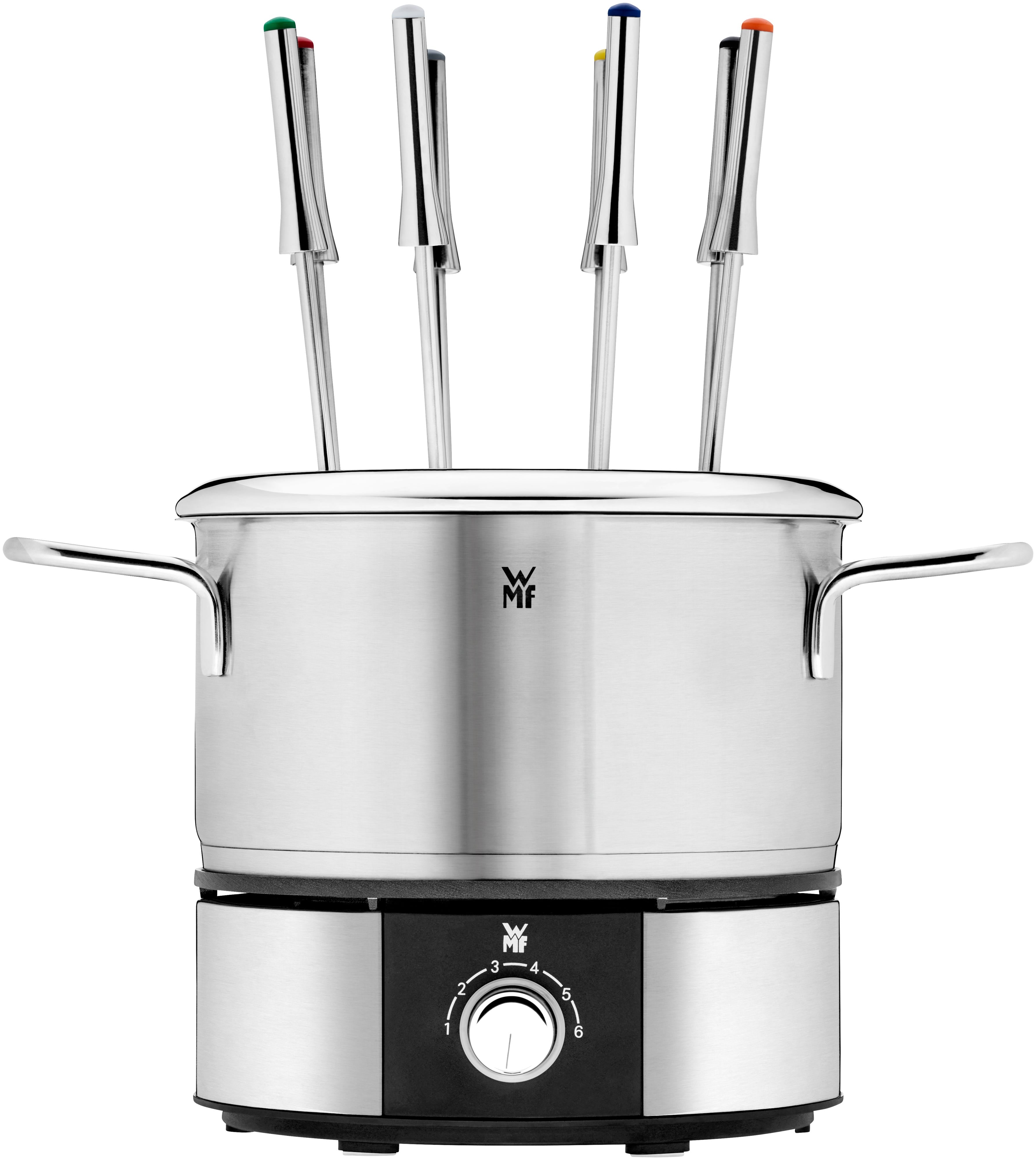Baksiden av Lono elektrisk fonduesett med 8 gafler fra WMF