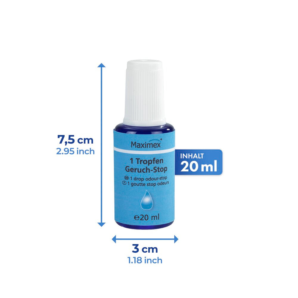 Luktfjerner for toalett 3 x 20 ml dråpeformat Maximex emballasje
