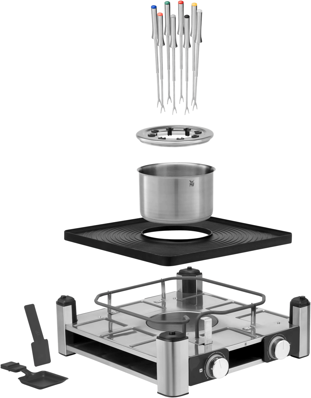 Avtakbare plater på Lumero gourmetstasjon 3-i-1 raclette, fondue og grill 1800W - WMF