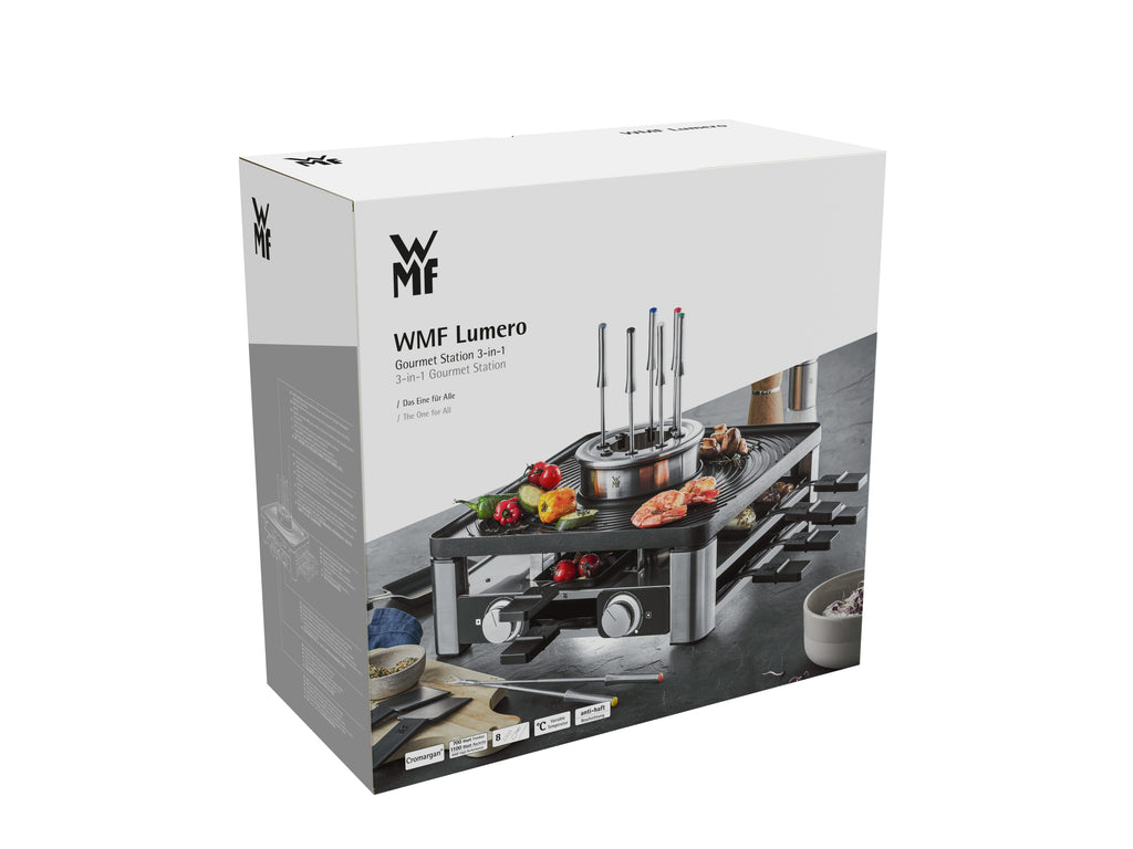 Komplett tilbehør til Lumero gourmetstasjon 3-i-1 raclette, fondue og grill 1800W - WMF