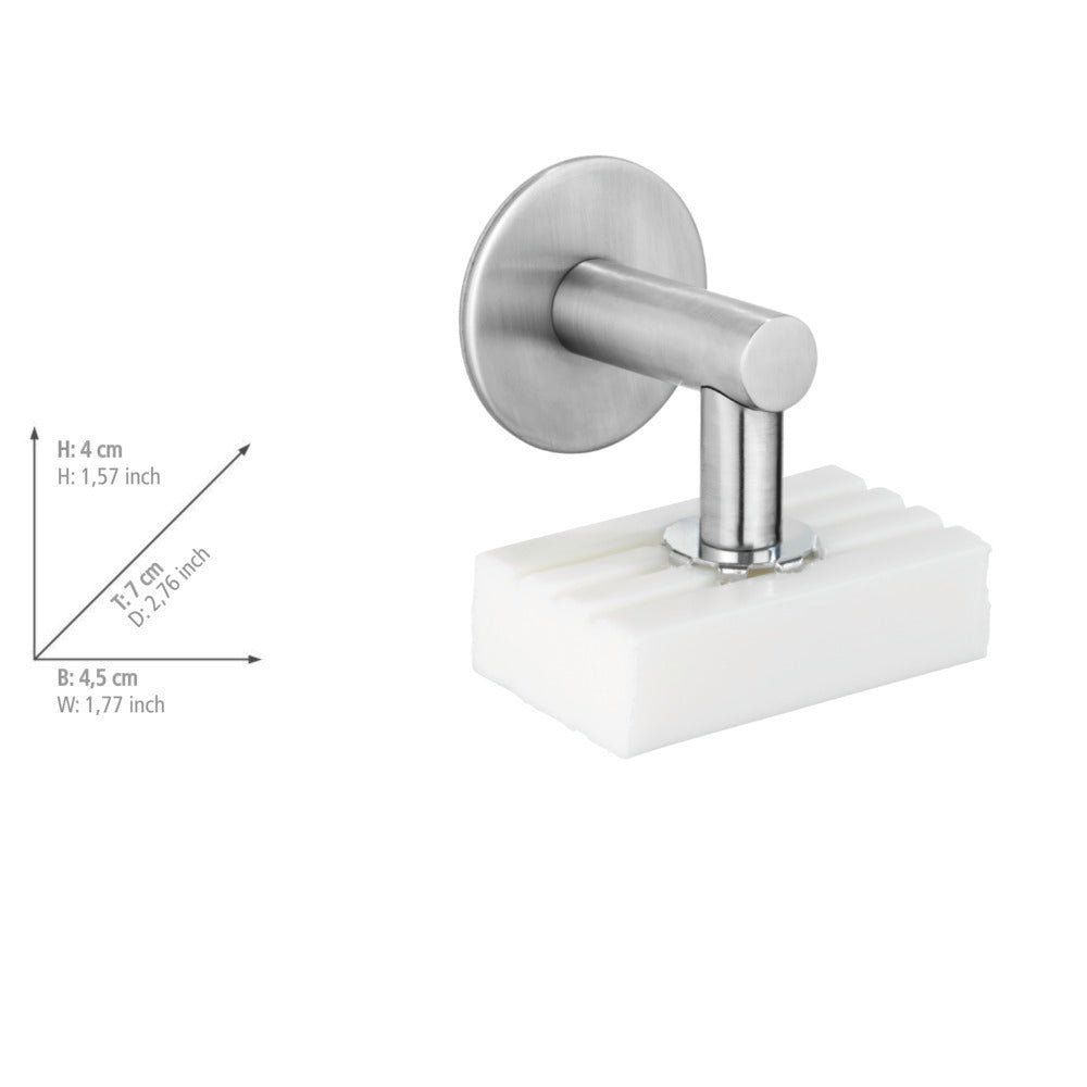 Oversiktsbilde magnetisk såpeholder rustfritt stål matt borrefri - Wenko