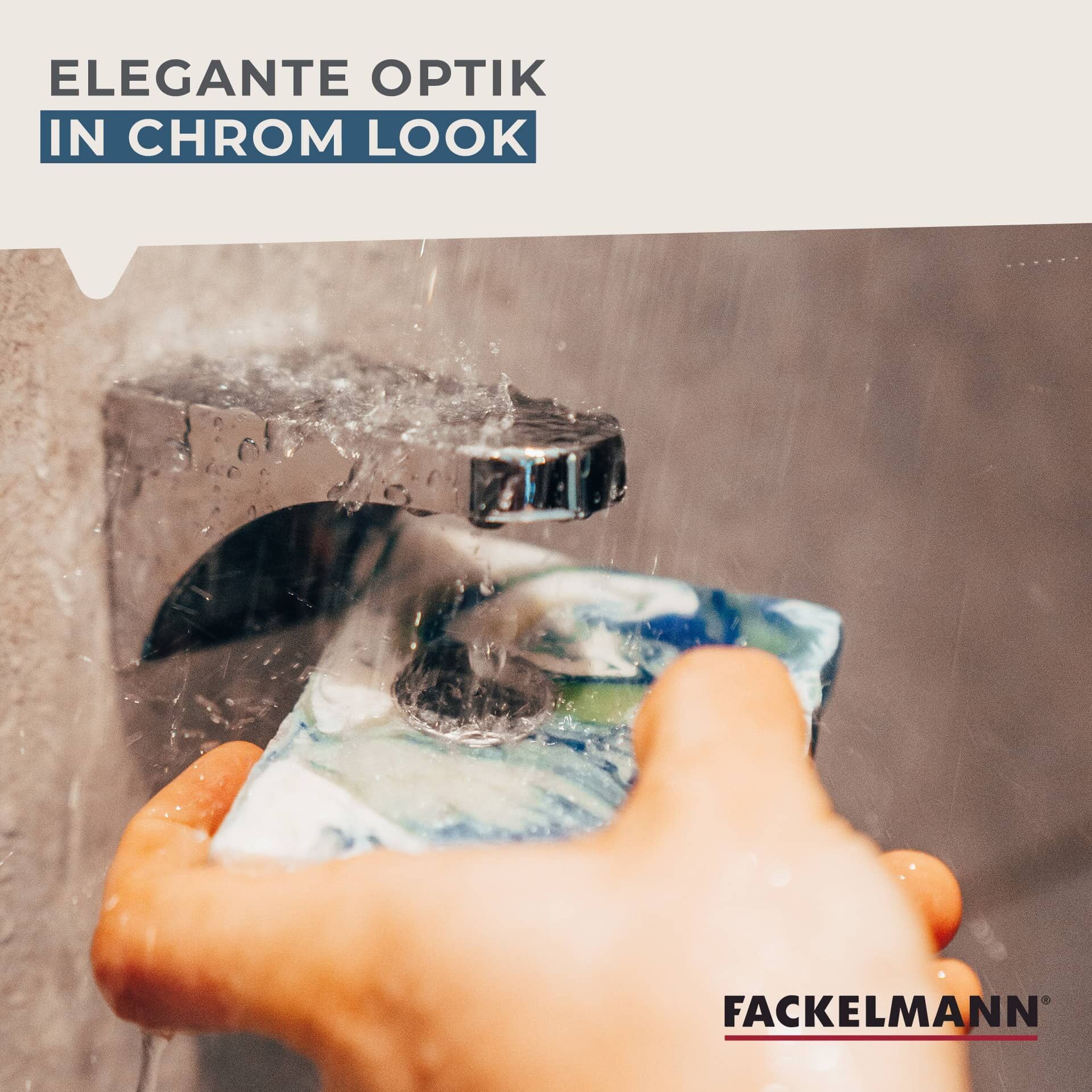 Magnetisk såpeholder krom med veggfeste monteringsdetalj