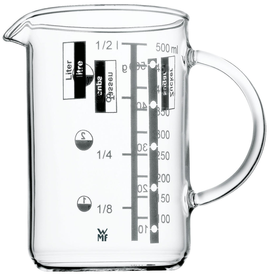 Målebeger borosilikatglass 0,5 L med skala WMF forfra