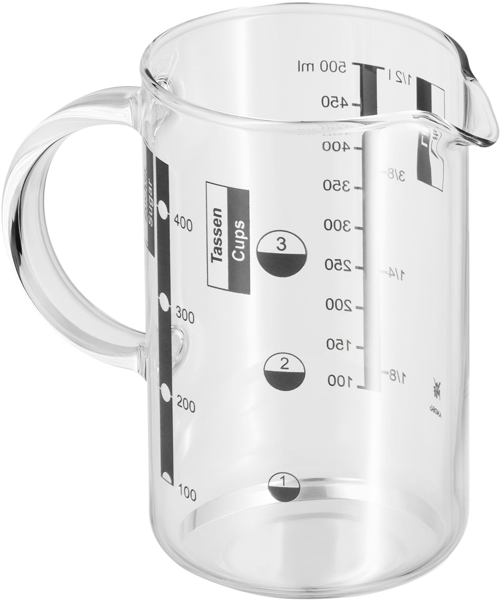 Målebeger borosilikatglass 0,5 L med skala WMF bakside