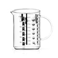Målebeger borosilikatglass 1,0 L med skala - WMF forfra