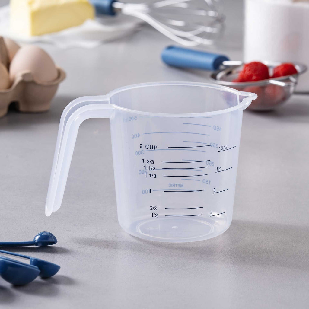 Målebeger plast 500 ml med skala - Fackelmann bakside