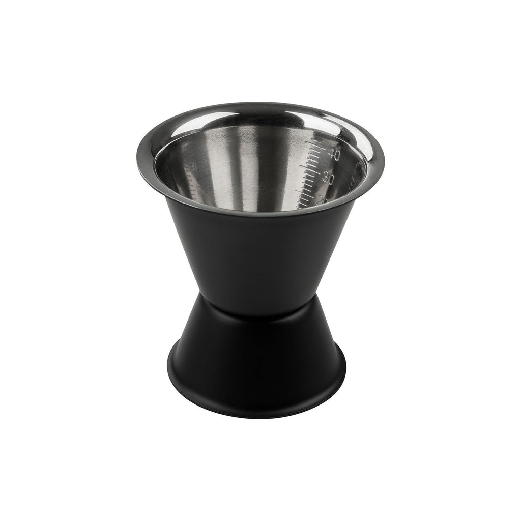 Måleskje jigger 2/4 cL rustfritt stål svart Specter forfra
