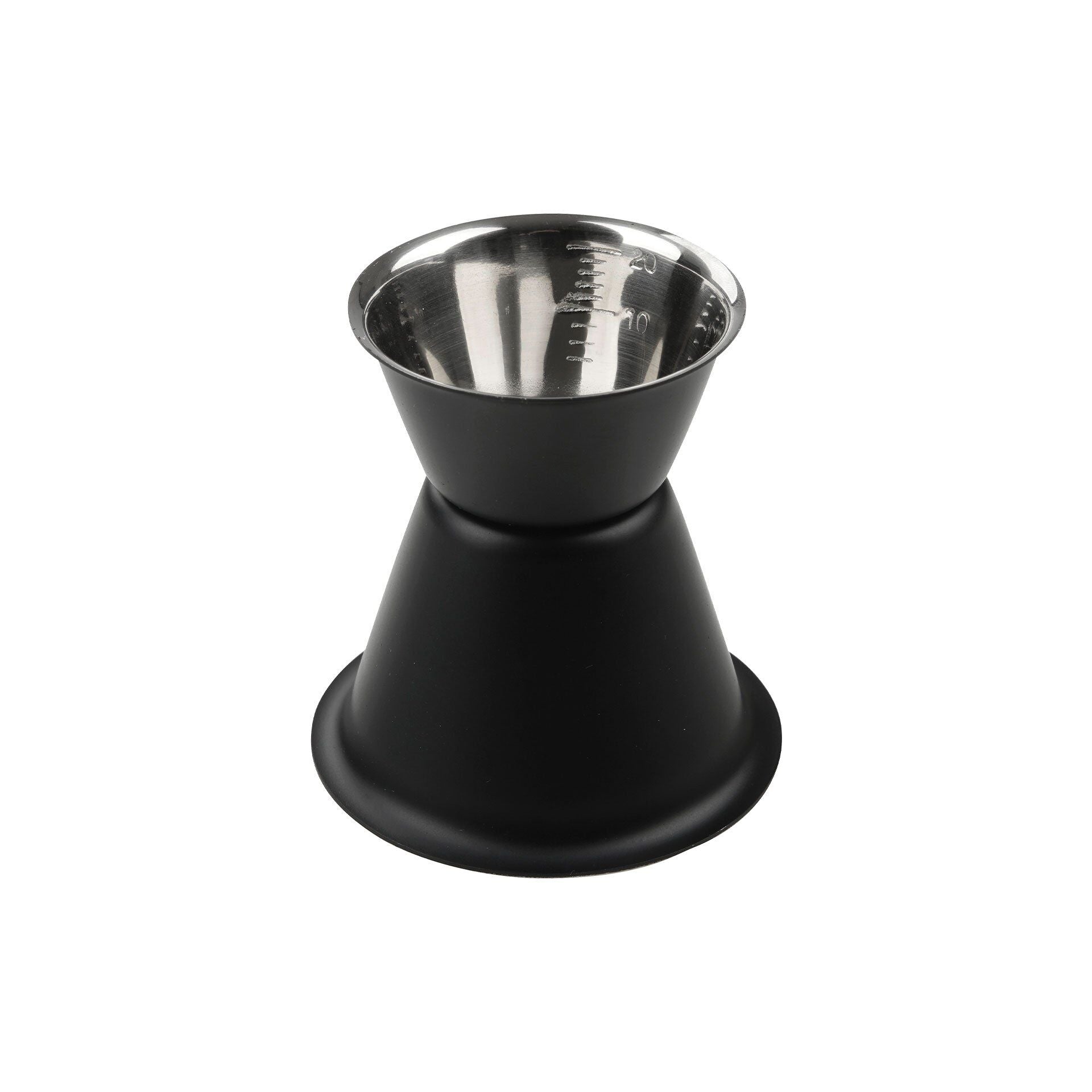 Måleskje jigger 2/4 cL rustfritt stål svart Specter bakside