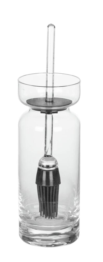 Marinadeglass med silikonkost svart - Wenko forfra