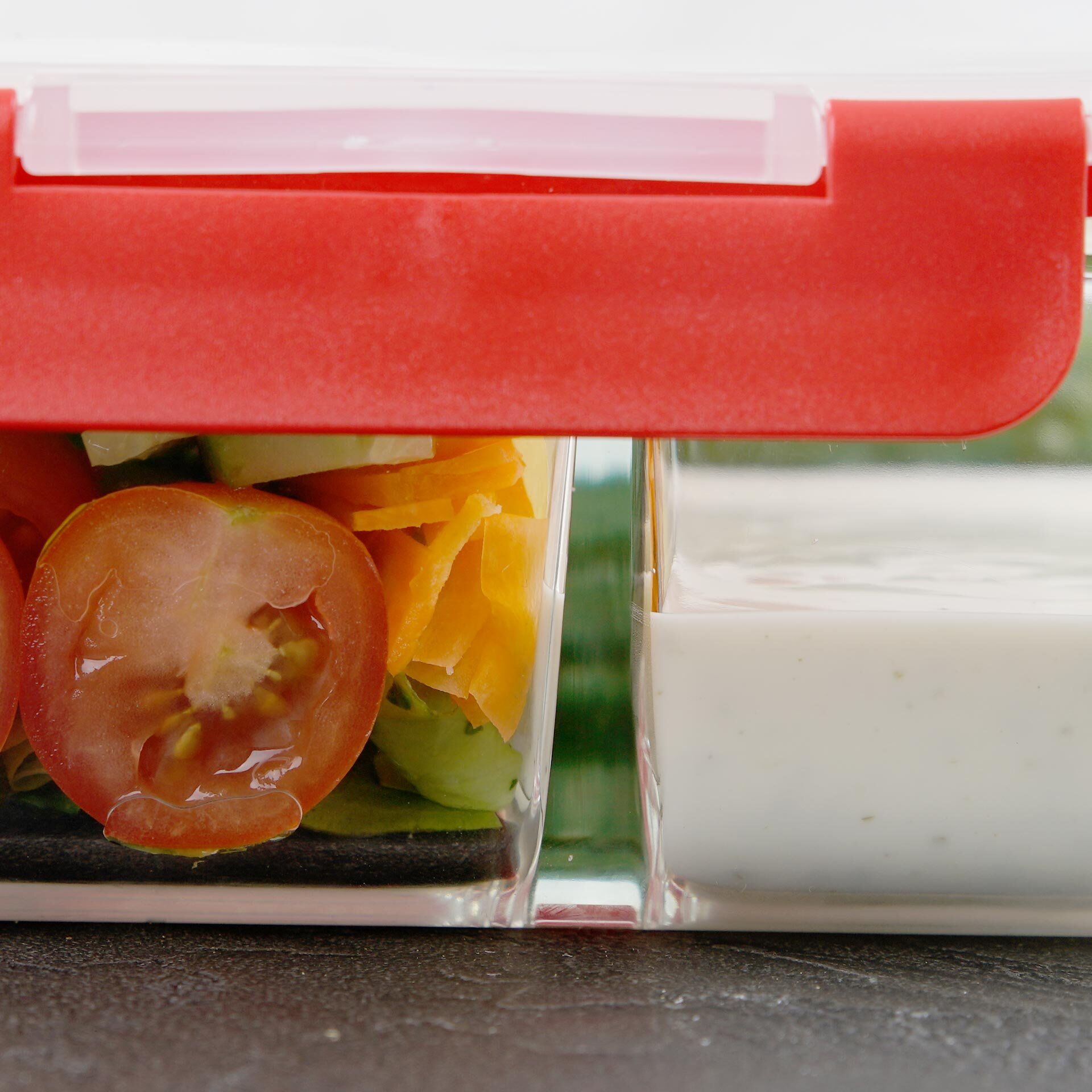 Matboks med skillevegg for meal prep - Fackelmann nærbilde av skillevegg