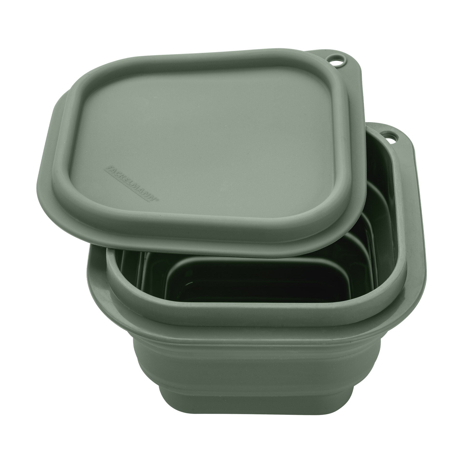 Matboks sammenleggbar silikon 13x13 cm grønn - Fackelmann forfra