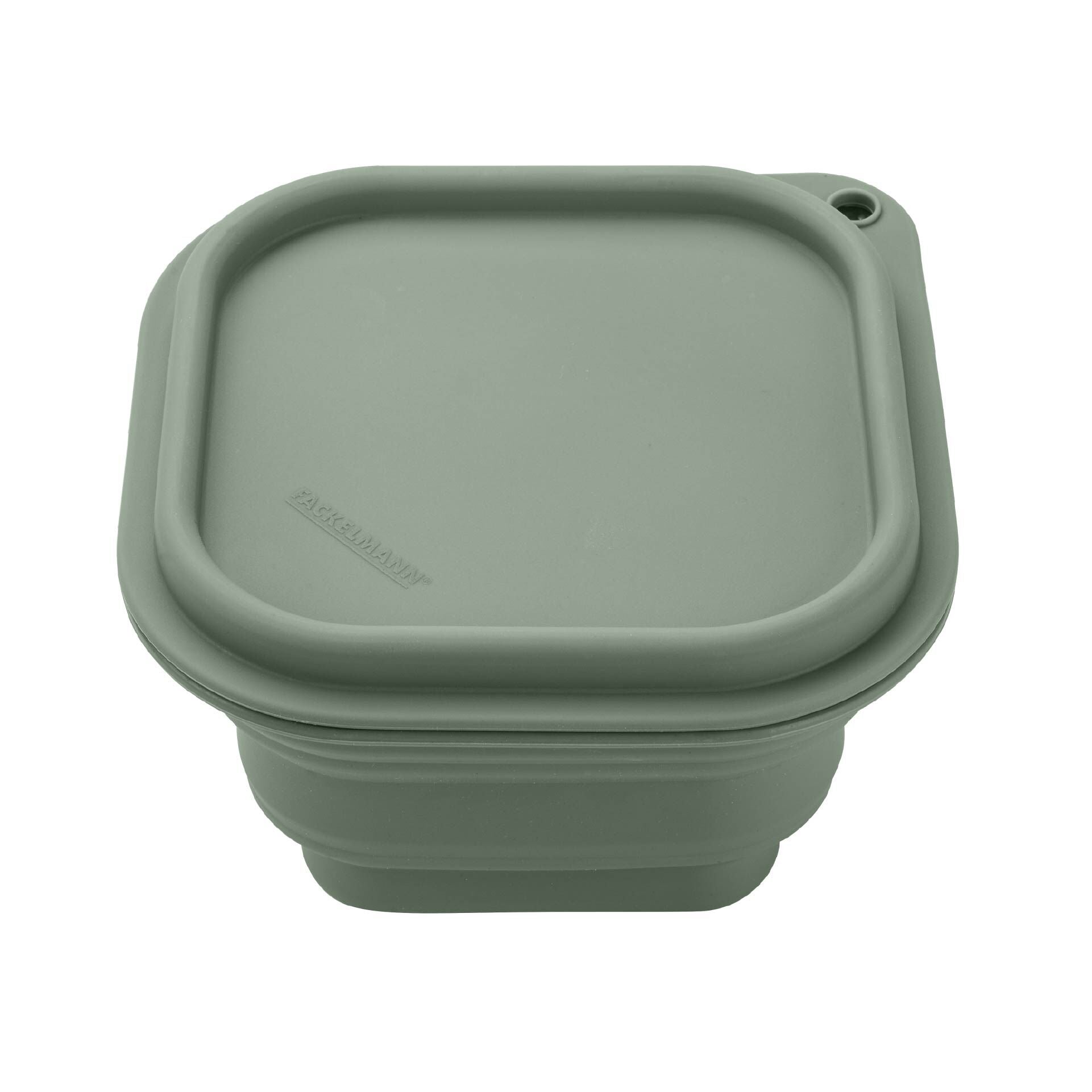 Matboks sammenleggbar silikon 13x13 cm grønn - Fackelmann detalj
