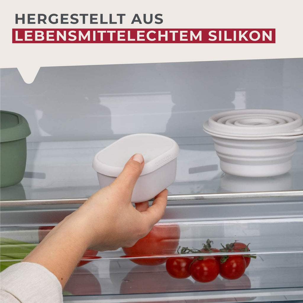 Matboks silikon 200 ml hvit Be The Move - nærbilde silikonmateriale