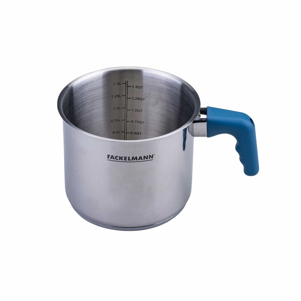 Melkekjele Essential Ø14 cm rustfritt stål blå forfra