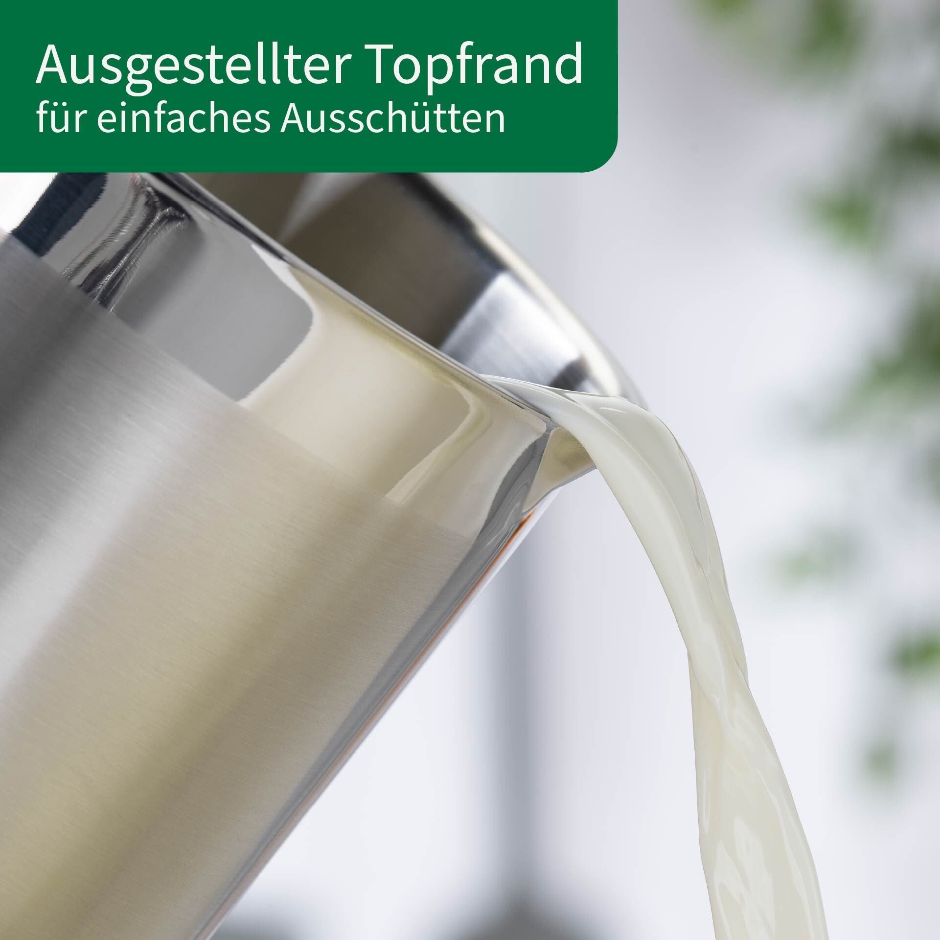 Melkekjele rustfritt stål Ø14 cm 1,7 L visning av literskala