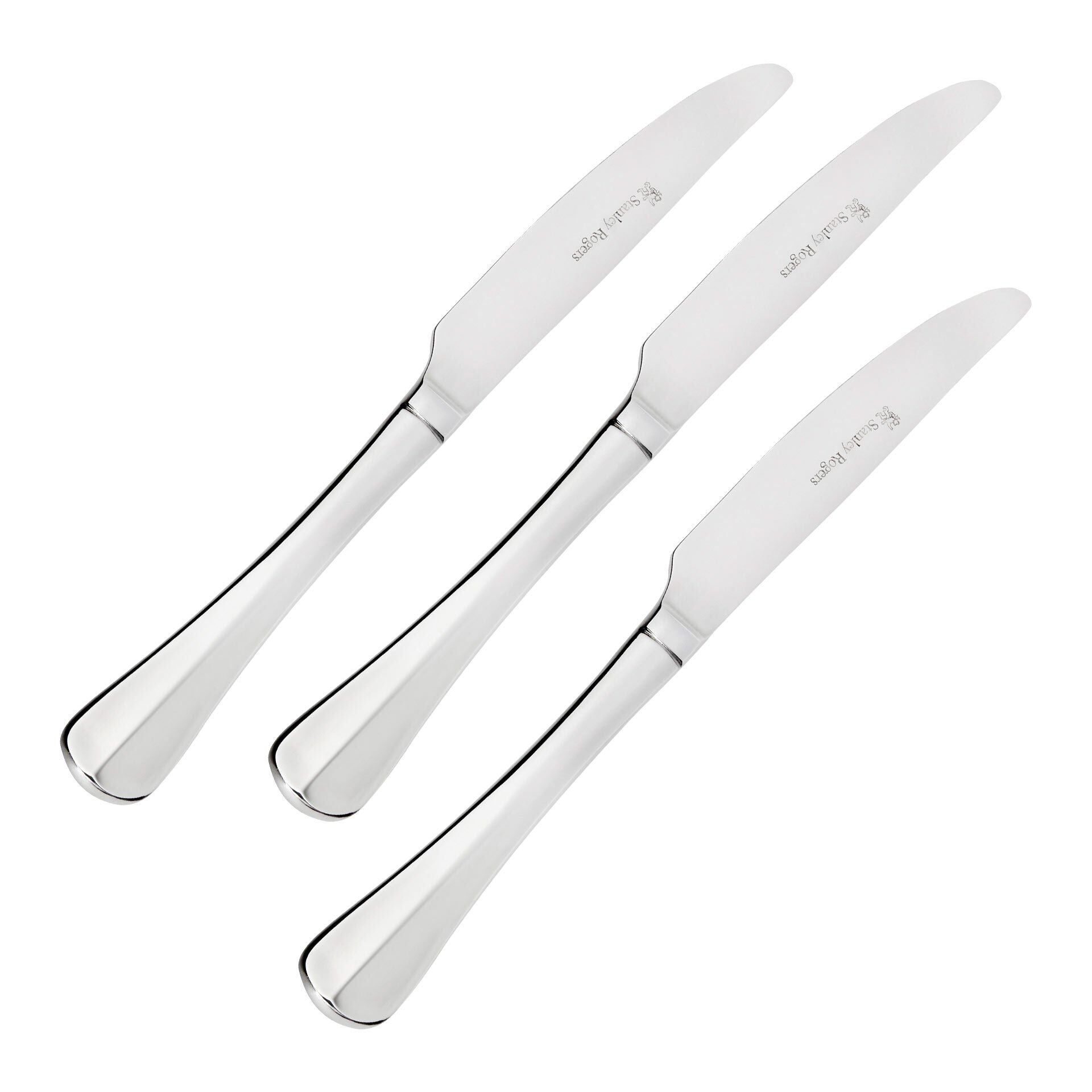 Middagskniver Brooklyn rustfritt stål 23 cm 3 stk forfra