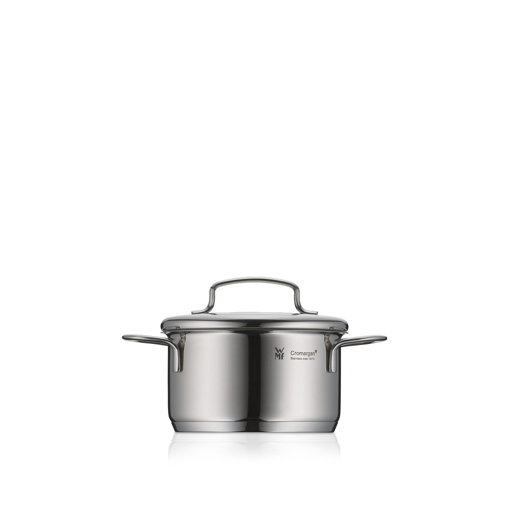 Mini gryte med lokk 12 cm rustfritt stål 0,7 L induksjon - WMF forfra