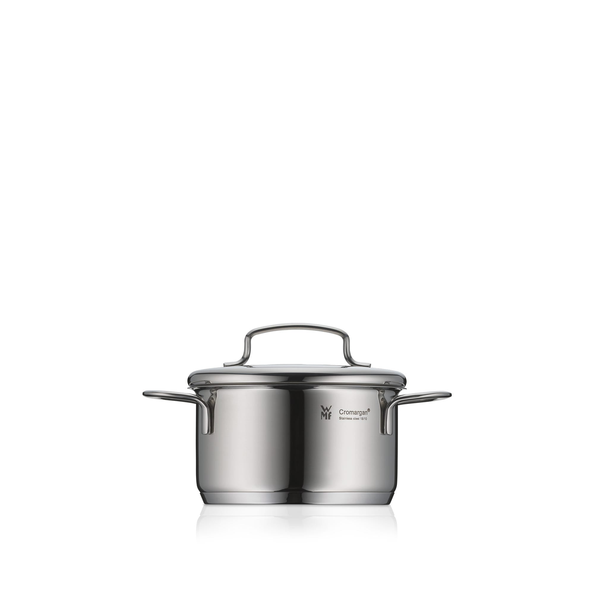 Mini gryte med lokk 12 cm rustfritt stål 0,7 L induksjon - WMF forfra