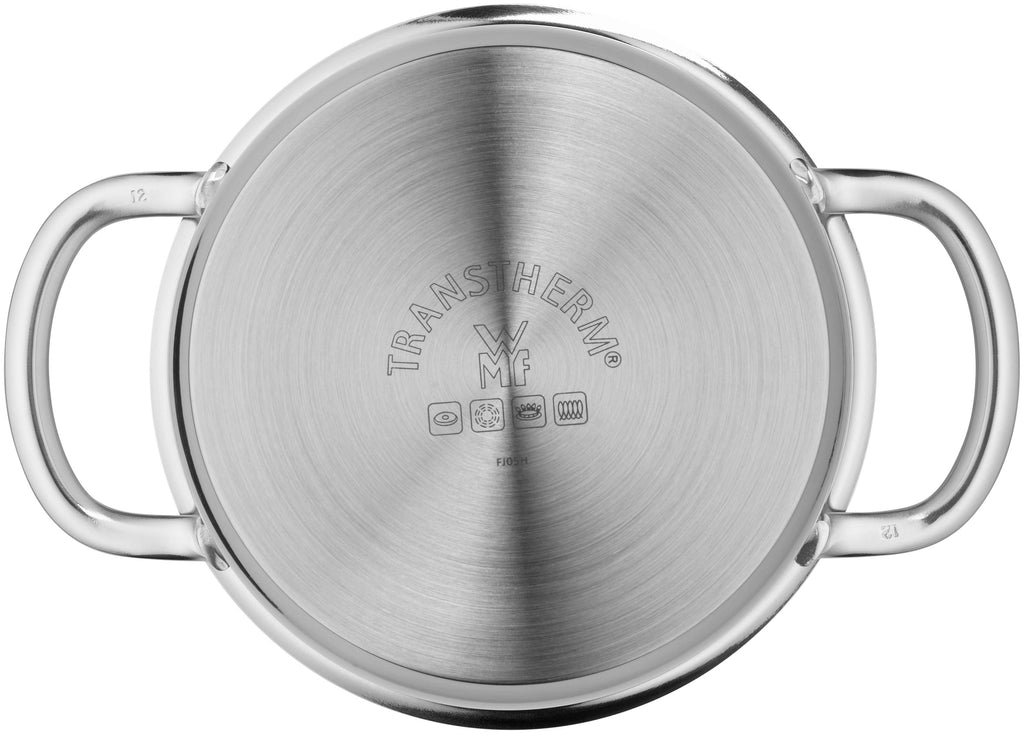 Mini gryte med lokk 12 cm rustfritt stål 0,7 L induksjon - WMF lokk nærbilde