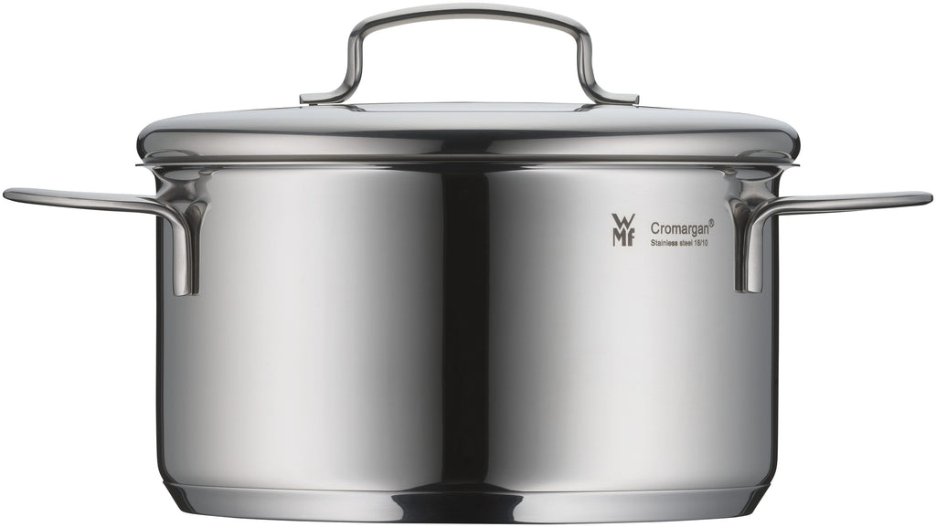 Nærbilde av håndtak på Mini gryte med lokk 16 cm rustfritt stål 1,5 L induksjon - WMF