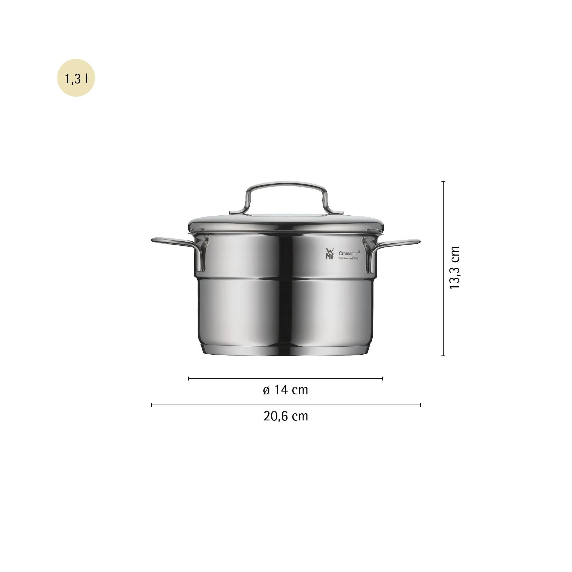Mini grytesett 5-delt rustfritt stål induksjon - WMF bakside