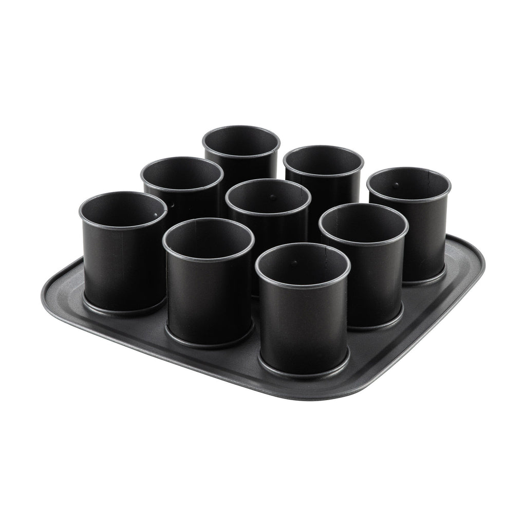 Mini-kakeform bakeplate 9 kopper non-stick Dr. Oetker forfra