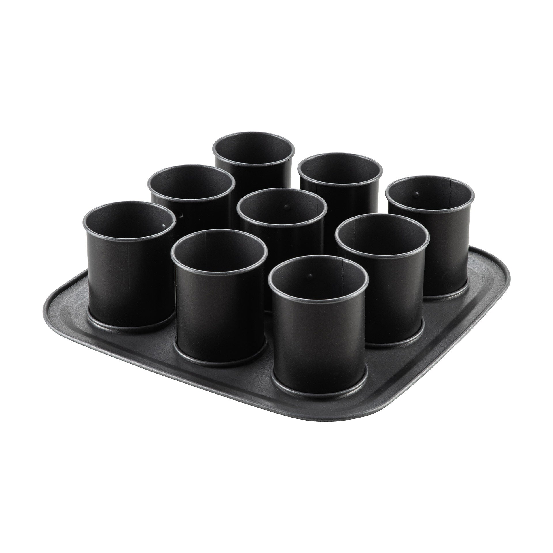 Mini-kakeform bakeplate 9 kopper non-stick Dr. Oetker forfra