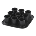 Mini-kakeform bakeplate 9 stk med løfteredskap non-stick Zenker forfra