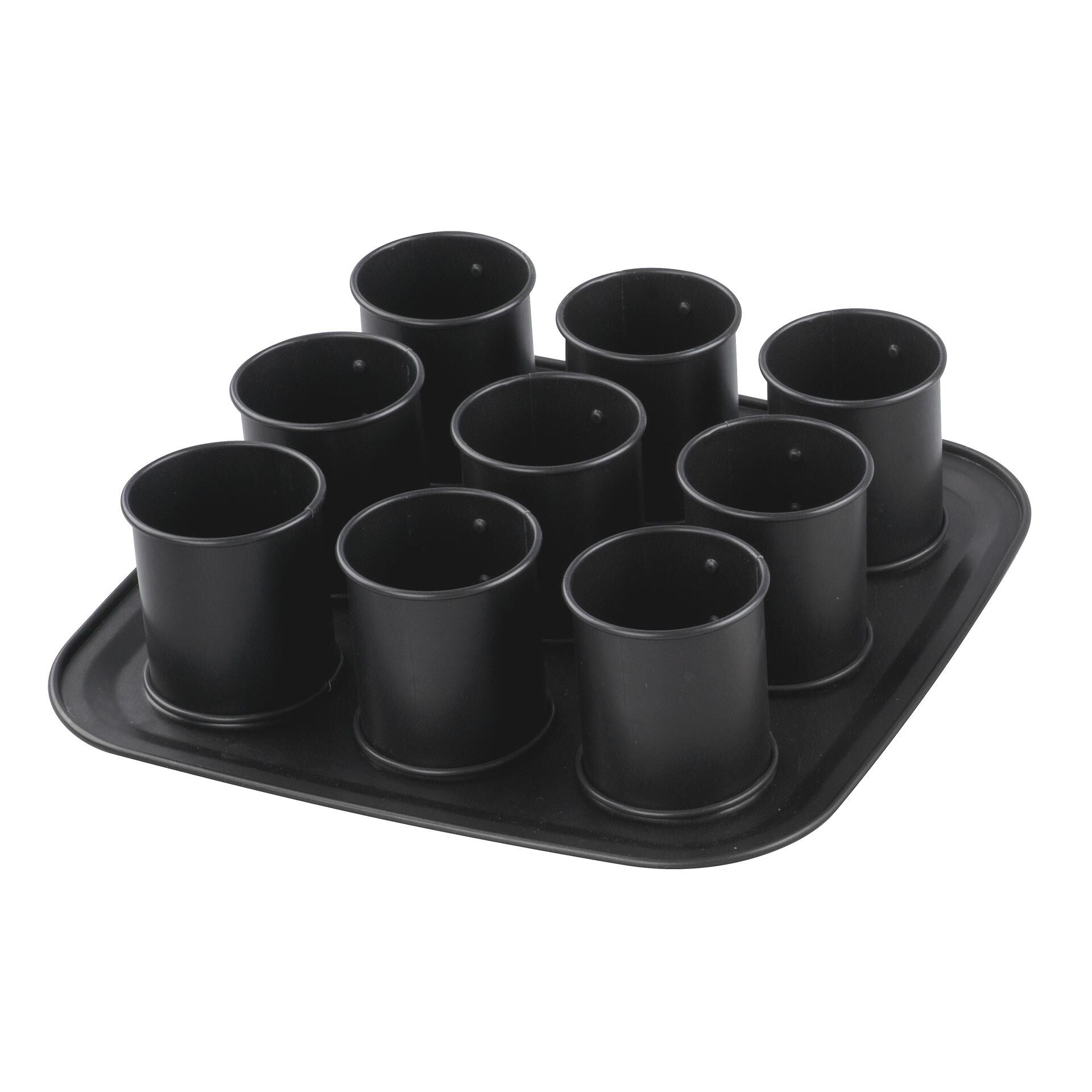 Mini-kakeform bakeplate 9 stk med løfteredskap non-stick Zenker forfra