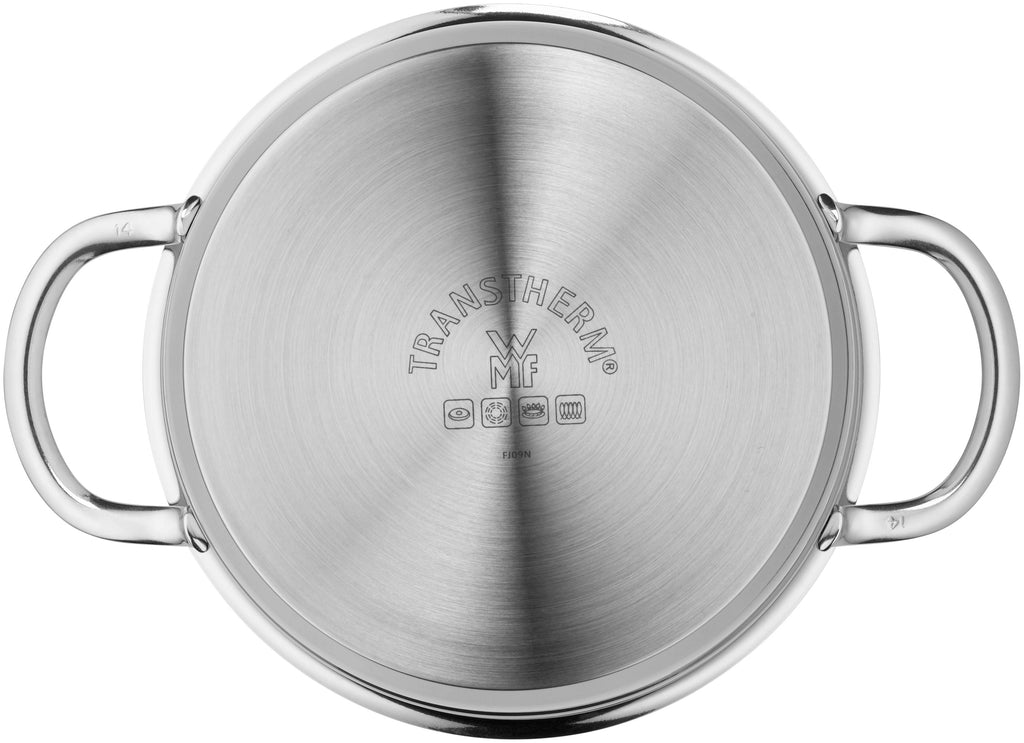 Mini kjele rustfritt stål 14 cm 1,3 L med lokk bakside