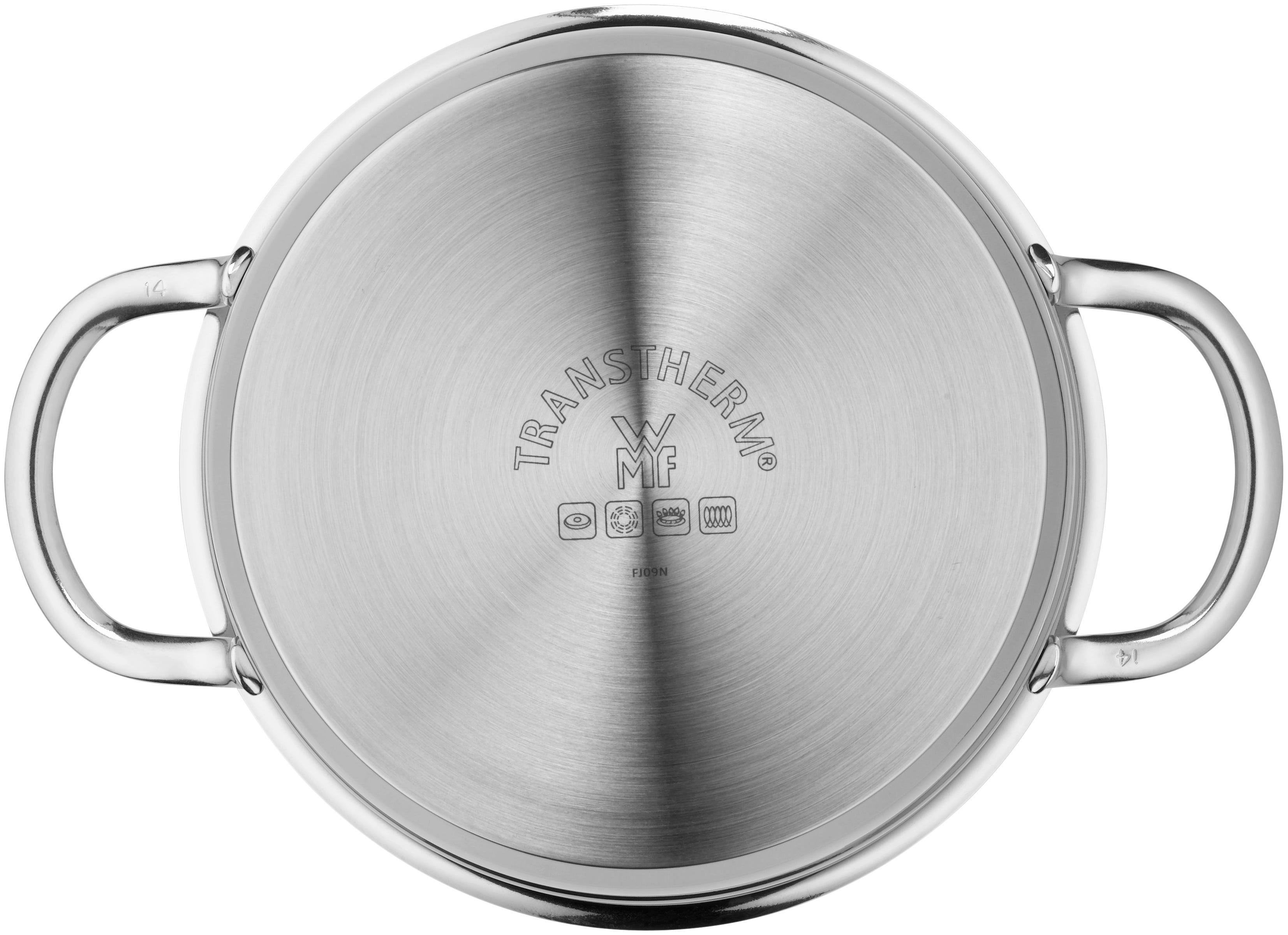 Mini kjele rustfritt stål 14 cm 1,3 L med lokk bakside