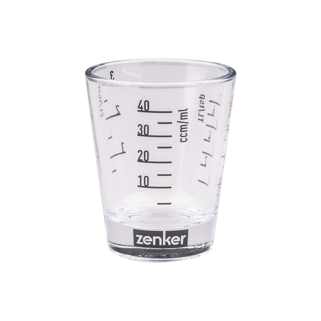 Mini målebeger glass 40 ml med skala - Zenker forfra