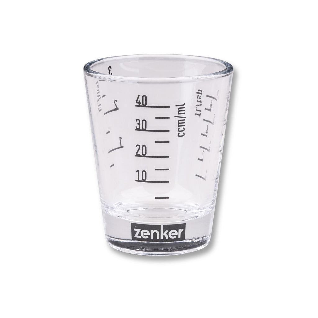 Detalj av skala på Mini målebeger glass 40 ml med skala - Zenker