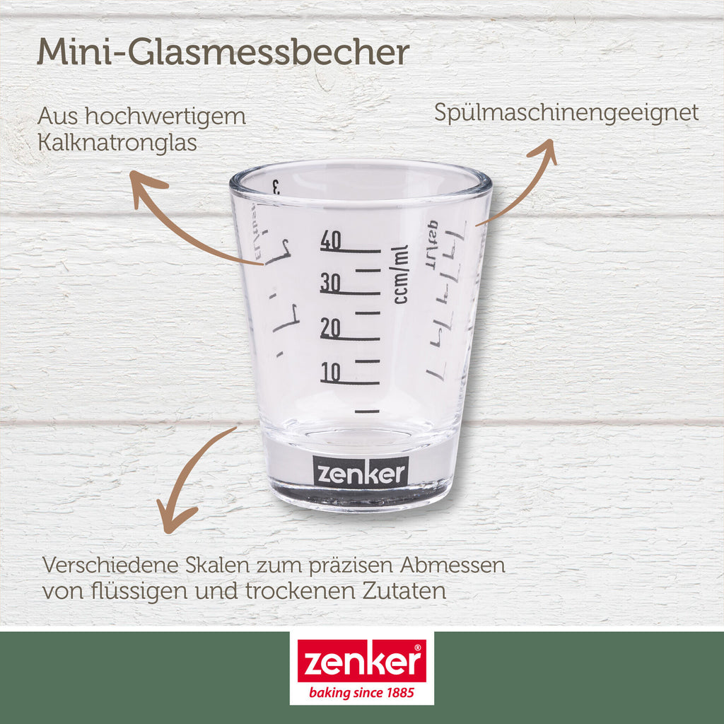 Nærbilde av Mini målebeger glass 40 ml med skala - Zenker