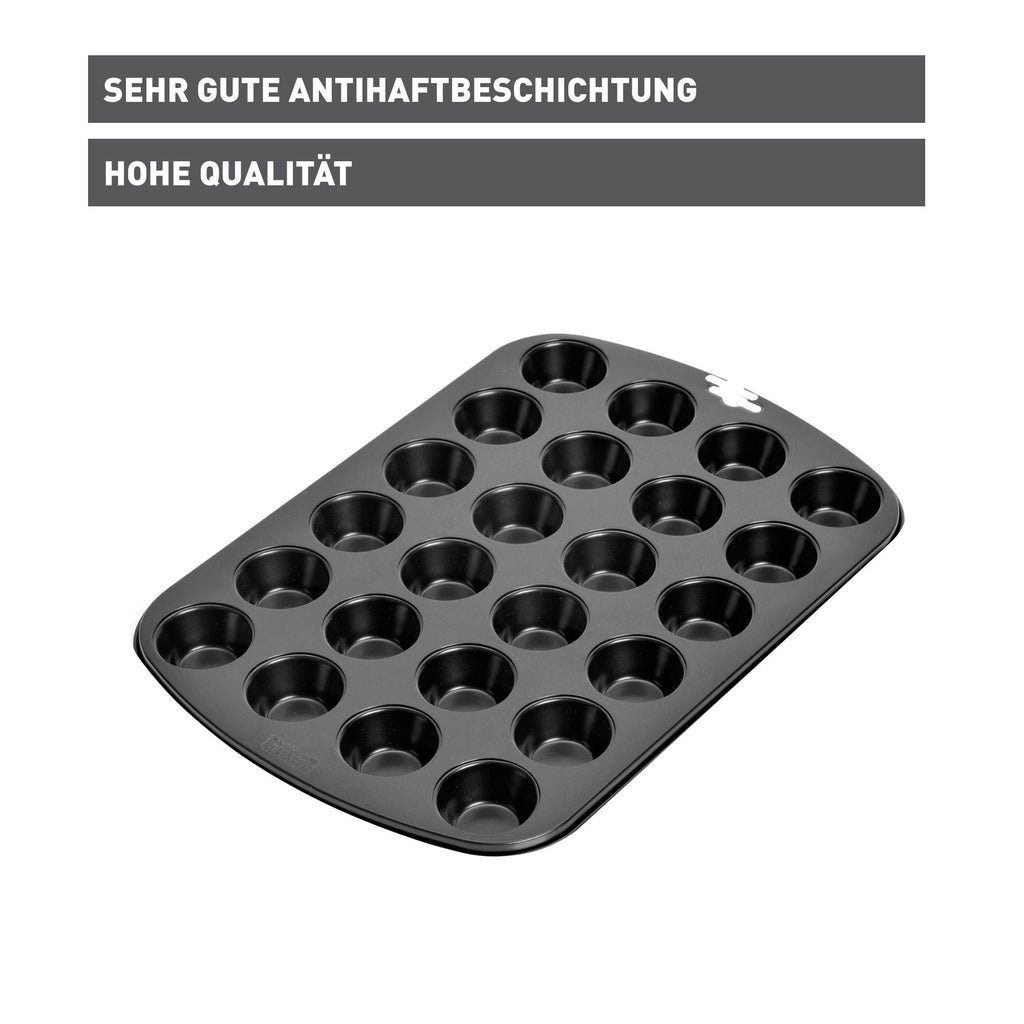 Detalj av non-stick belegg på Mini muffinsform 24 kopper non-stick karbonstål - Kaiser