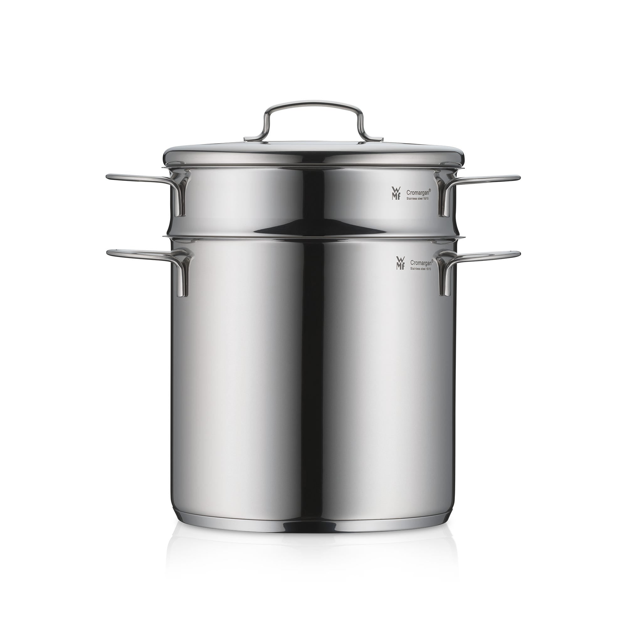 Mini pastagryte rustfritt stål 18 cm 4 L med lokk, induksjon forfra