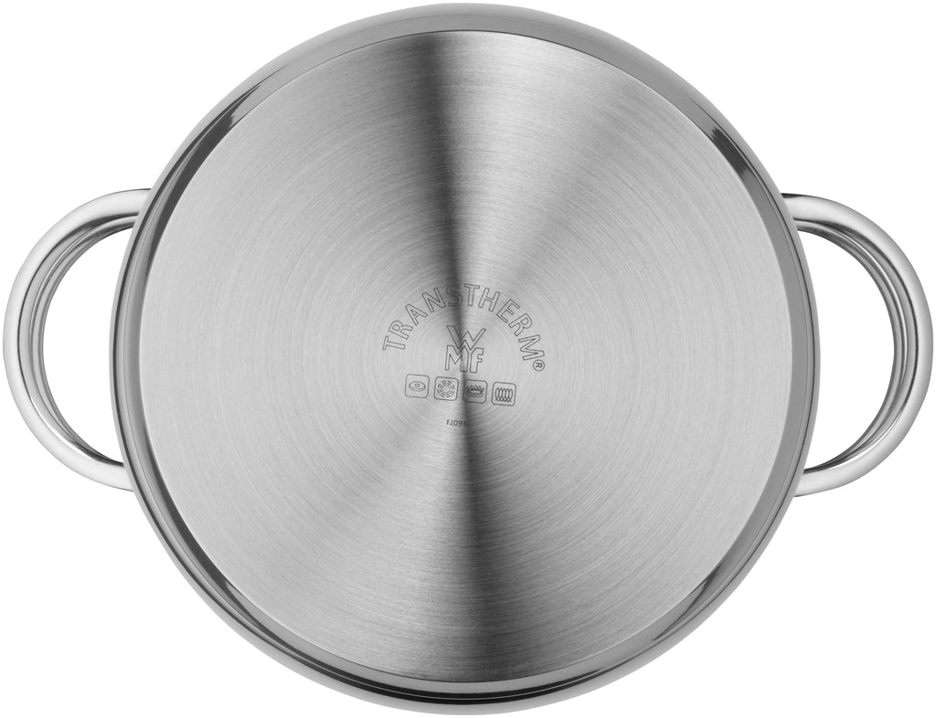 Mini pastagryte rustfritt stål 18 cm 4 L med lokk, induksjon detalj av håndtak