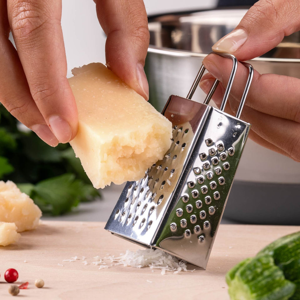 Mini rivjern 4-sidig rustfritt stål 8,2 cm bakside