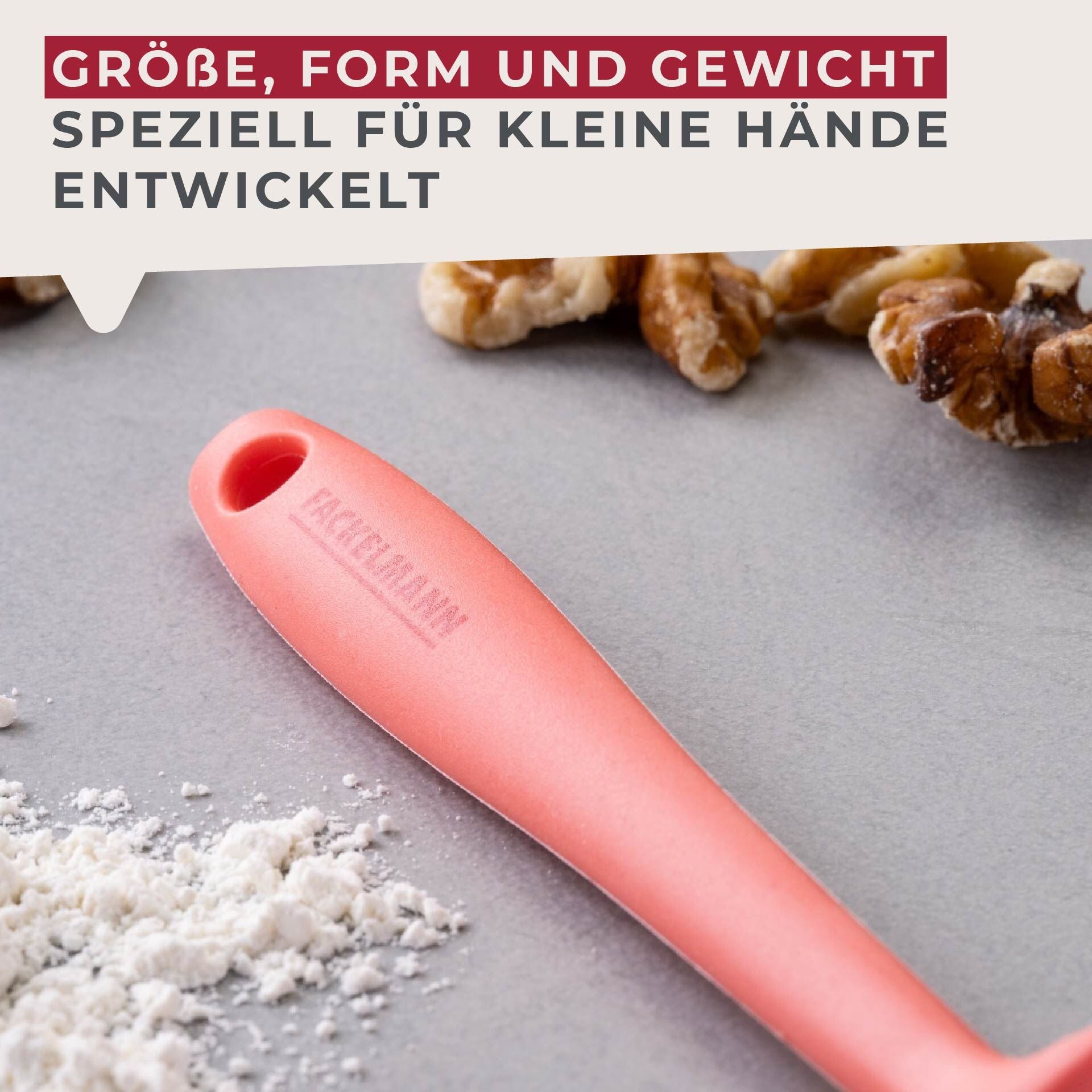 Mini sleiv rosa silikon 21 cm - Fackelmann montert i kjøkken