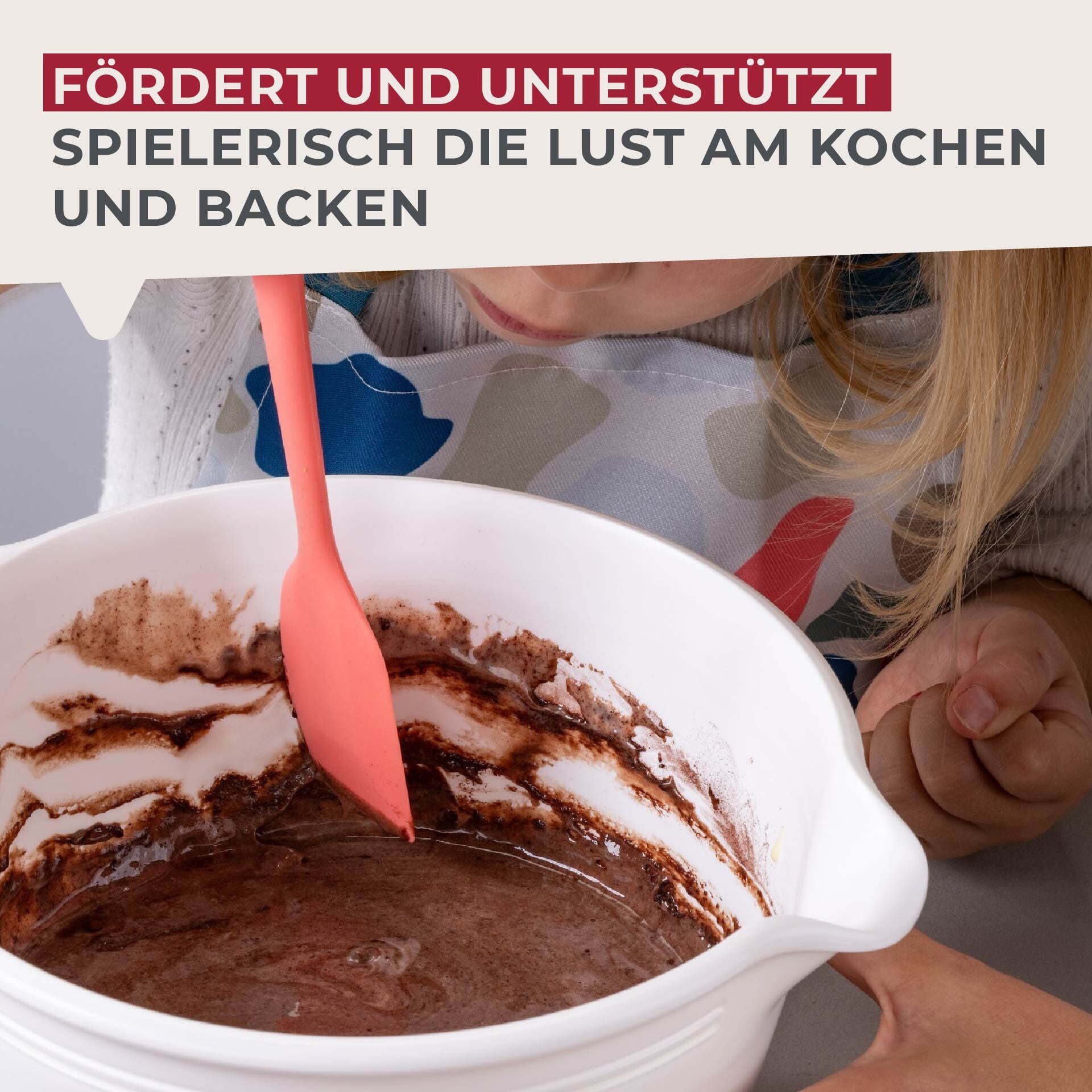 Mini sleiv rosa silikon 21 cm - Fackelmann i bruk under baking